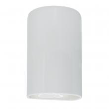 Justice Design Group CER-1260W-WHT-LED1-1000 - Large LED Cylinder - Closed Top (Outdoor)