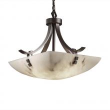 Justice Design Group FAL-9751-25-DBRZ-F2-LED-3000 - 18" Pendant Bowl - Flat Bars w/ Finials