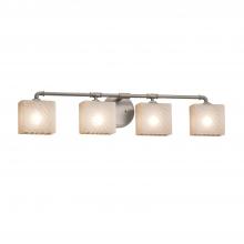 Justice Design Group FSN-8464-55-WEVE-NCKL - Bronx 4-Light Bath Bar