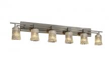 Justice Design Group GLA-8706-26-CLRT-NCKL - Aero 6-Light Bath Bar