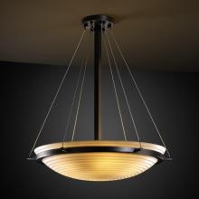 Justice Design Group PNA-9691-35-SAWT-DBRZ-LED-3000 - 18" Round Pendant Bowl w/ Ring