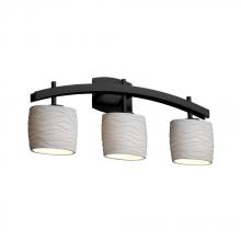 Justice Design Group POR-8593-30-WAVE-DBRZ - Archway 3-Light Bath Bar