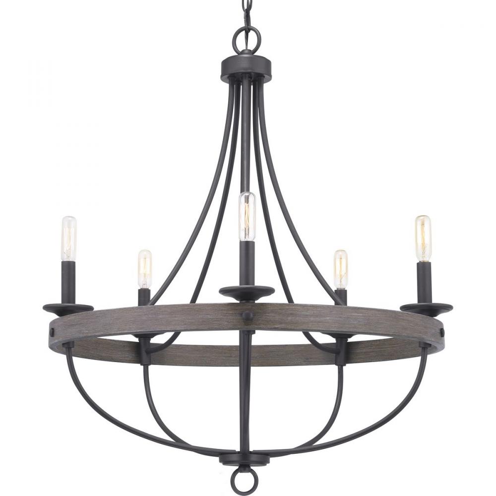 Gulliver Collection Five-Light Graphite Coastal Chandelier Light