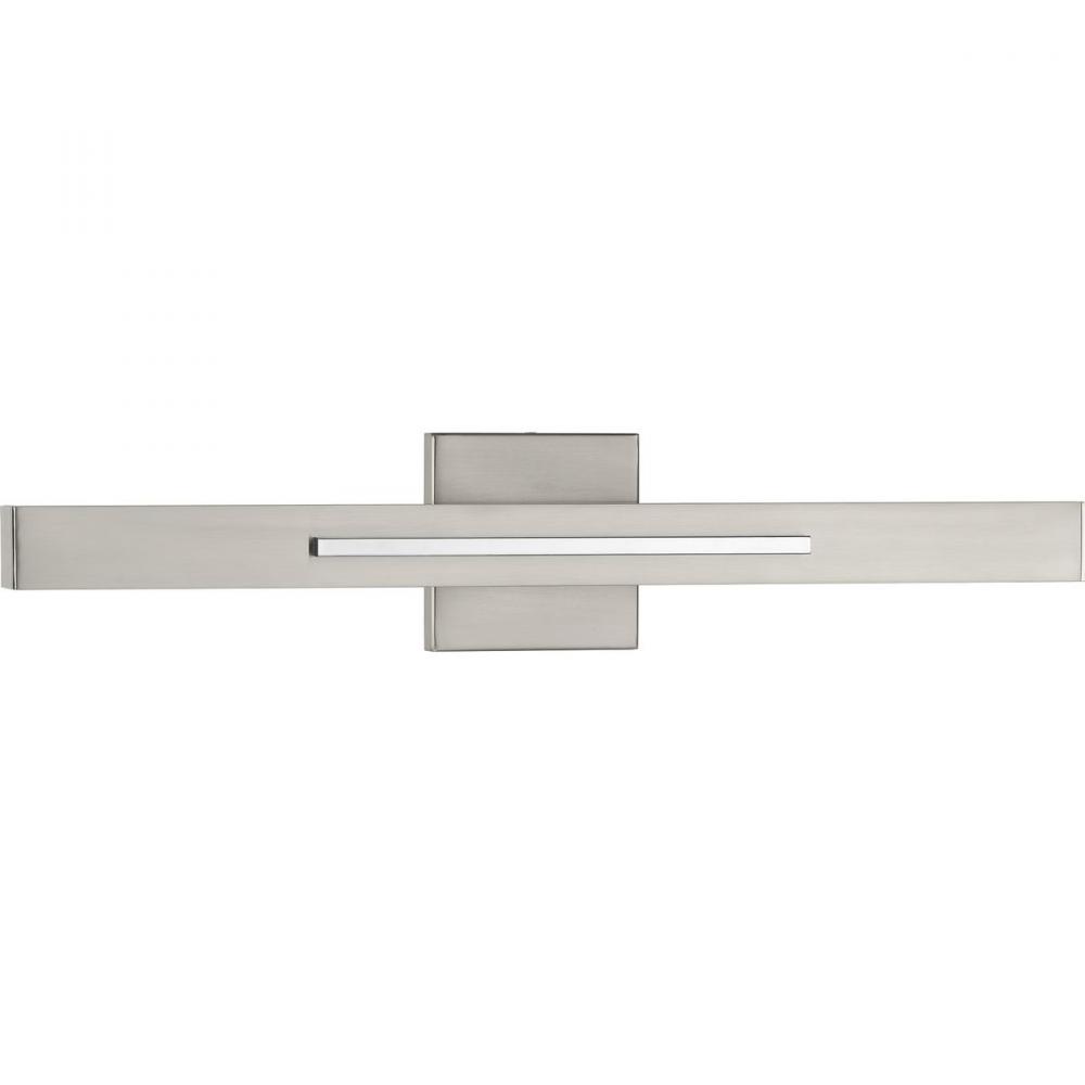 Planck LED Collection Two-Light LED Wall Sconce, Brushed Nickel Finish