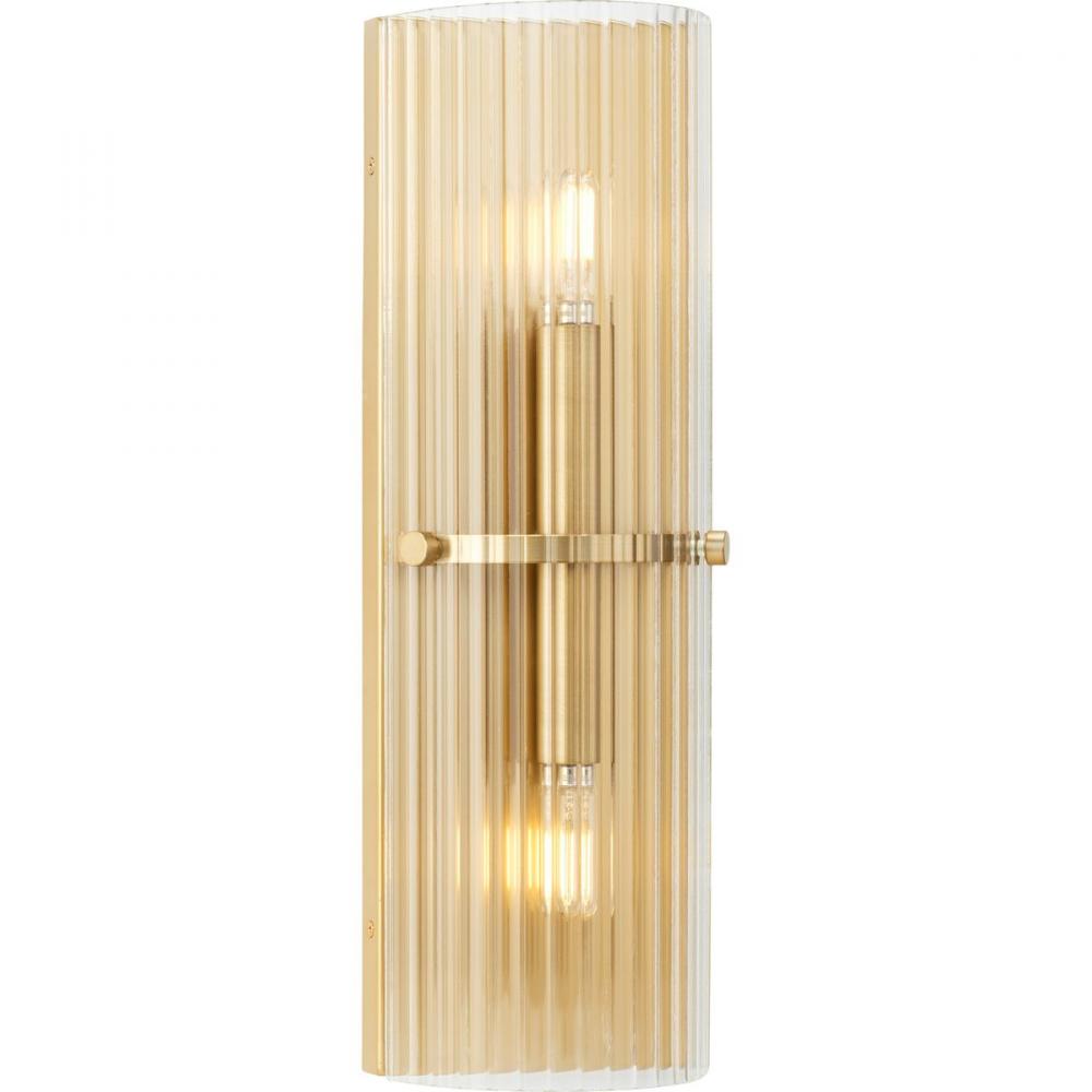 Seville Collection Two-Light Soft Gold Contemporary Wall Sconce