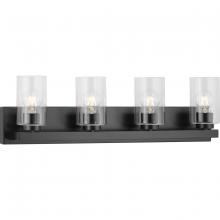 Progress P300389-31M - Goodwin Collection Four-Light Matte Black Modern Vanity Light with Clear Glass