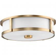 Progress P350281-163 - Gilliam Collection Three-Light Vintage Brass New Traditional Flush Mount