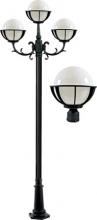 Dabmar GM2630-LED16-B - CAST ALUM 10&#34; GLOBE POST LIGHT FIX 3 X 16W LED 120V