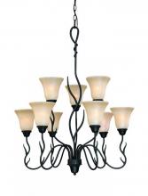 Dolan Designs 1222-34 - Nine Light Olde World Iron Up Chandelier