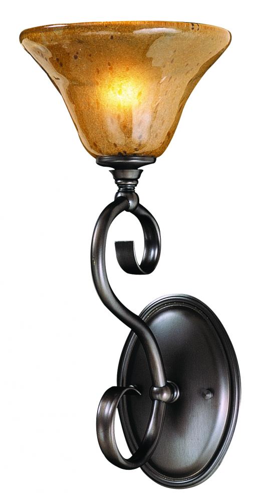 1-Light Mahogany Bronze Black Forest Sconce