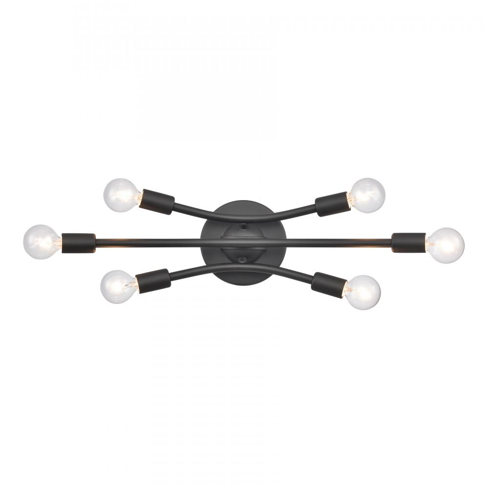 Xavier 19.75'' Wide 6-Light Vanity Light - Matte Black