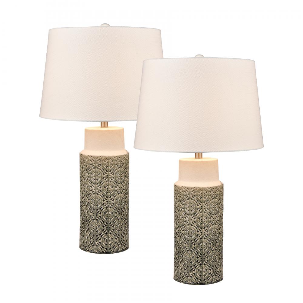 Tula 30'' High 1-Light Table Lamp - Set of 2 Gray